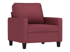 Sillón de tela rojo tinto 60 cm