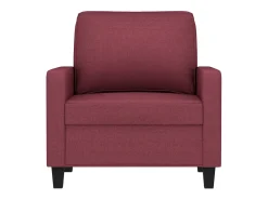 Sillón de tela rojo tinto 60 cm