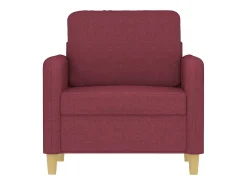 Sillón de tela rojo tinto 60 cm