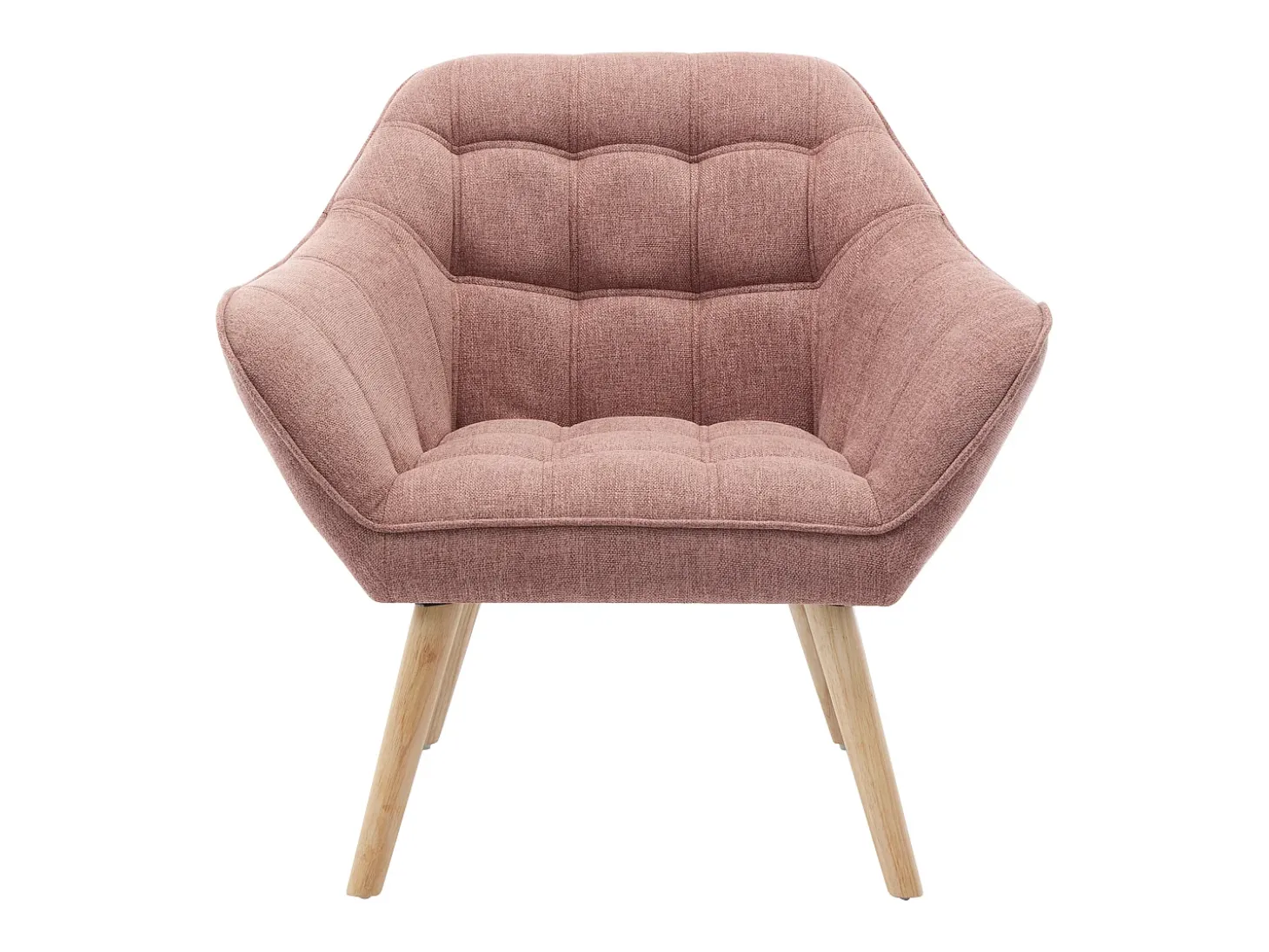 Sillón de tela rosa jaspeada de estilo escandinavo CASERTA