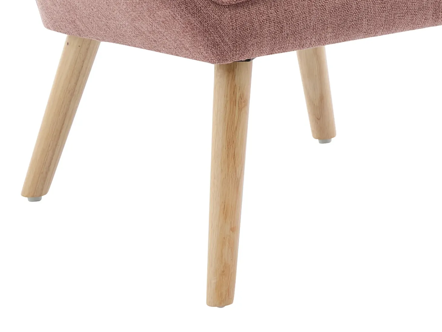 Sillón de tela rosa jaspeada de estilo escandinavo CASERTA