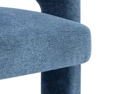 Sillón de tela texturizada color azul FONTANOVA