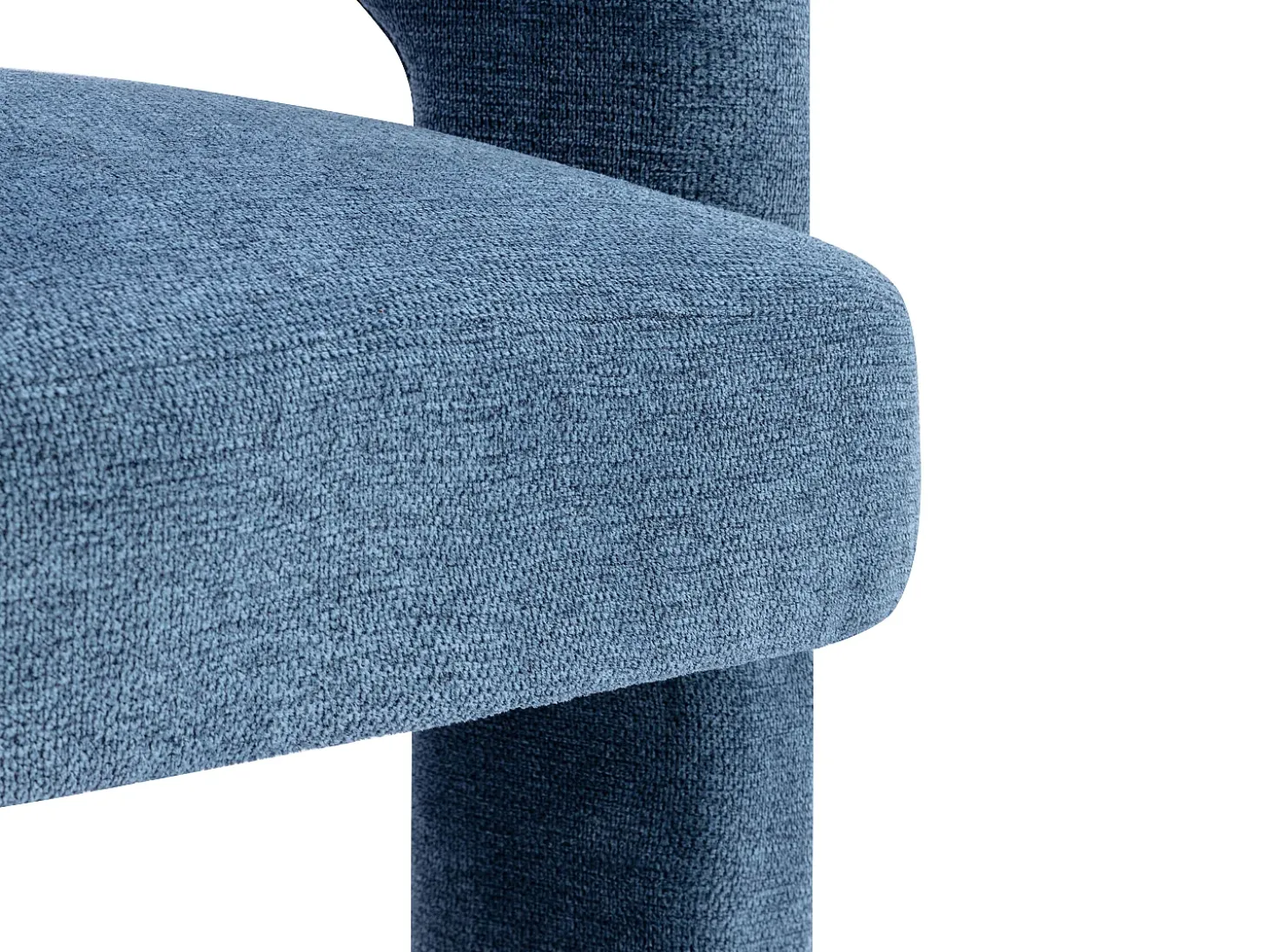 Sillón de tela texturizada color azul FONTANOVA