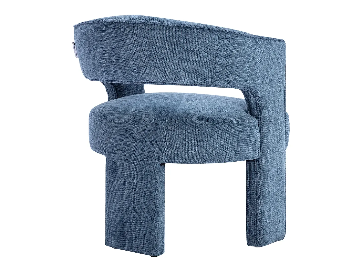 Sillón de tela texturizada color azul FONTANOVA