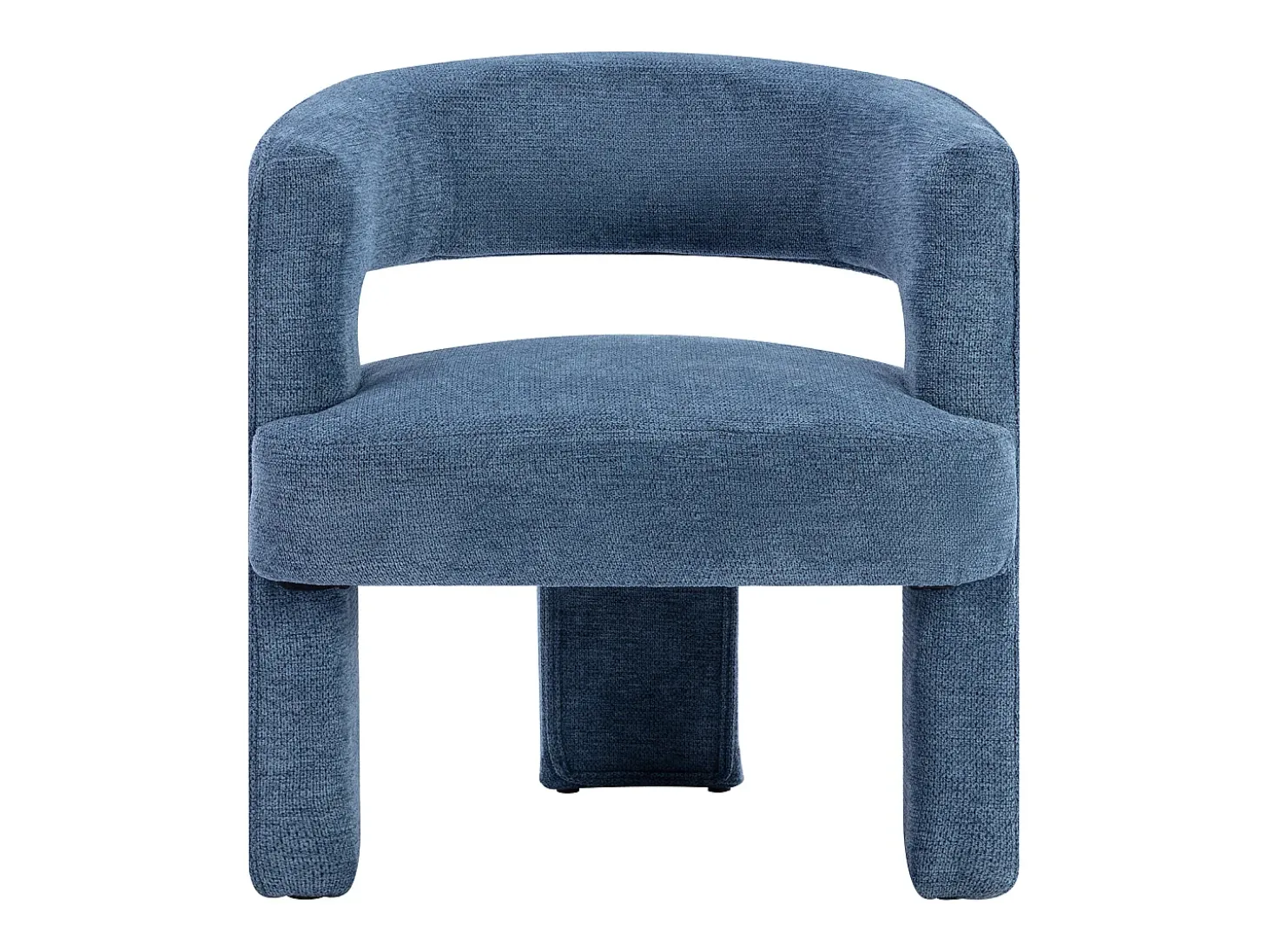 Sillón de tela texturizada color azul FONTANOVA