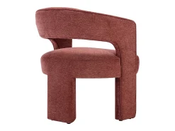 Sillón de tela texturizada color terracota FONTANOVA