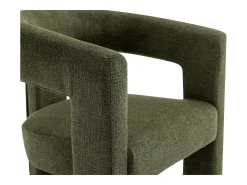 Sillón de tela verde estilo diseño FAVINA