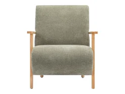Sillón de tela y madera verde. Estilo contemporáneo. JULOMO