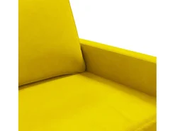 Sillón de terciopelo amarillo 60 cm