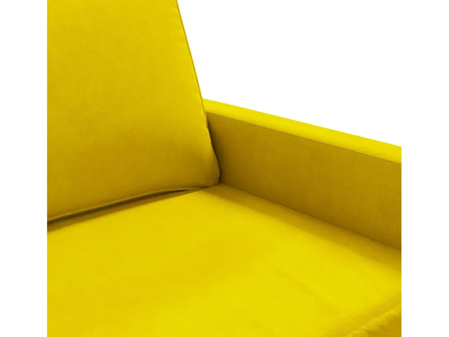 Sillón de terciopelo amarillo 60 cm