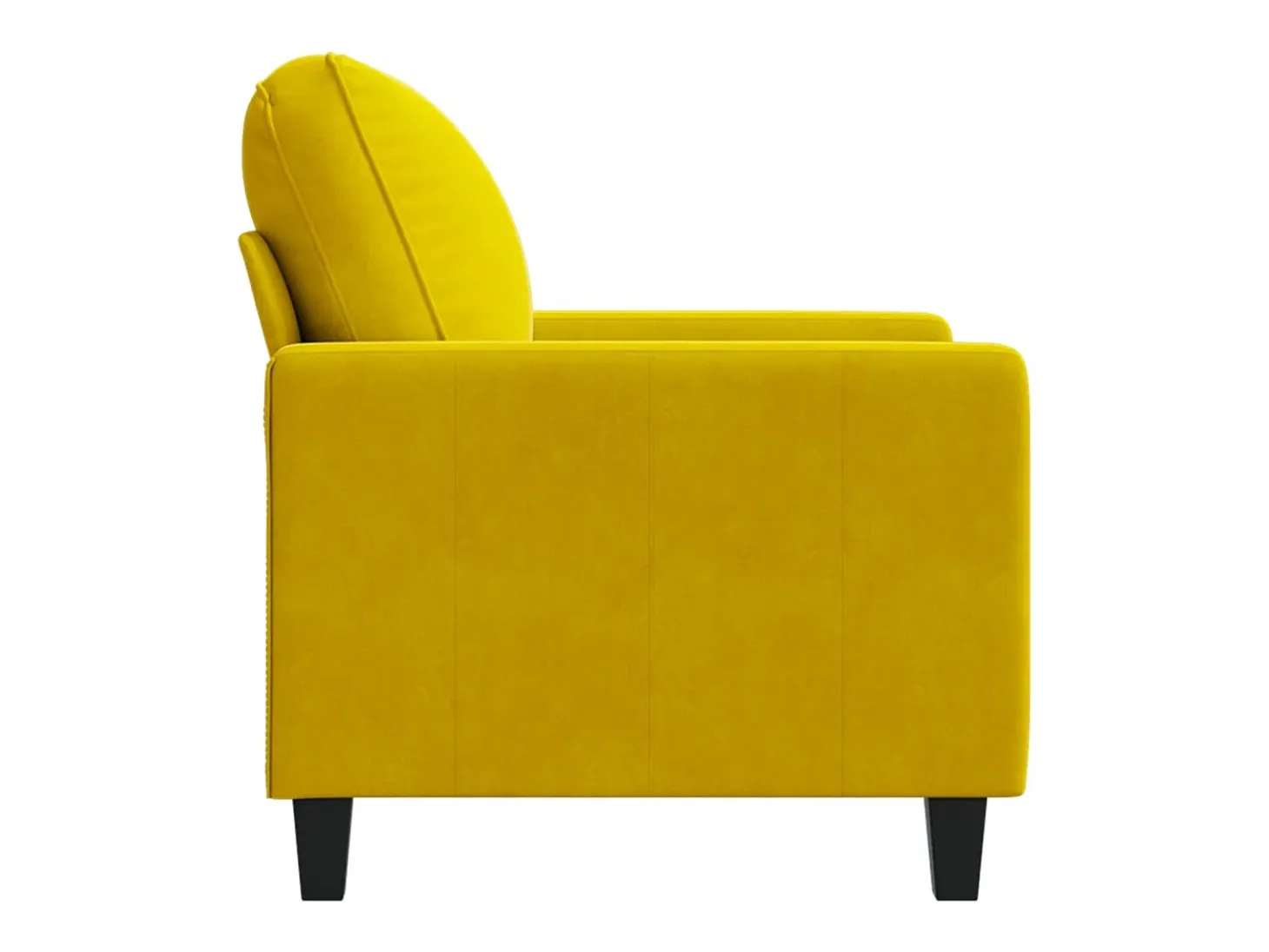 Sillón de terciopelo amarillo 60 cm