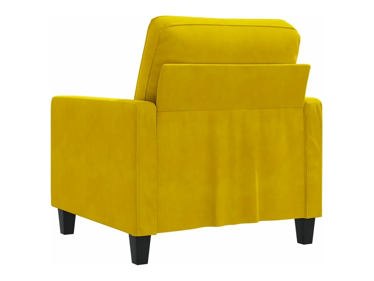 Sillón de terciopelo amarillo 60 cm