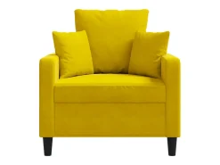 Sillón de terciopelo amarillo 60 cm