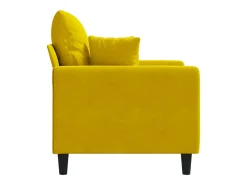 Sillón de terciopelo amarillo 60 cm