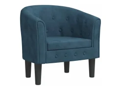 Sillón de terciopelo azul oscuro