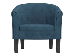 Sillón de terciopelo azul oscuro