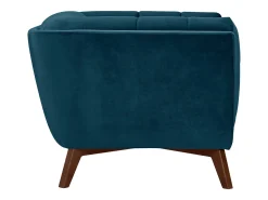 Sillón de terciopelo azul pato - Mona