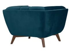 Sillón de terciopelo azul pato - Mona
