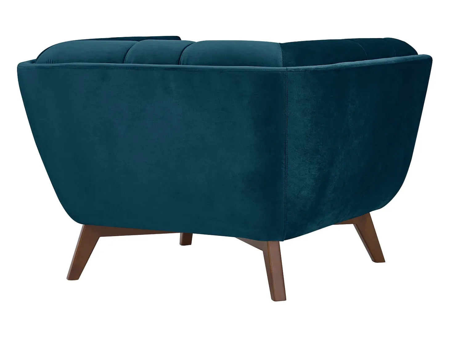 Sillón de terciopelo azul pato - Mona