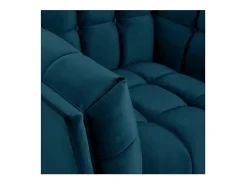 Sillón de terciopelo azul pato - Mona