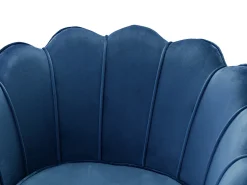 Sillón de terciopelo azul oscuro patas doradas DANDELION