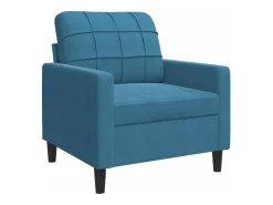 Sillón de terciopelo azul 60 cm