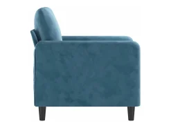 Sillón de terciopelo azul 60 cm