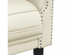 Sillón de terciopelo color crema