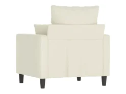 Sillón de terciopelo color crema 60 cm
