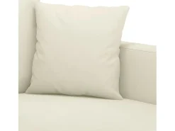 Sillón de terciopelo color crema 60 cm