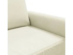 Sillón de terciopelo color crema 60 cm