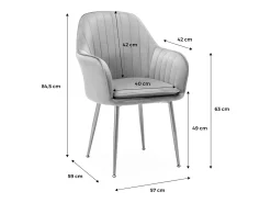 Sillón de terciopelo con patas de metal, set de 2 rosa viejo