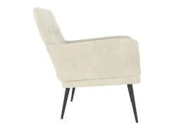 Sillón de terciopelo crema 62x79x79 cm