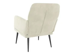 Sillón de terciopelo crema 62x79x79 cm