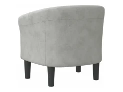 Sillón de terciopelo gris claro