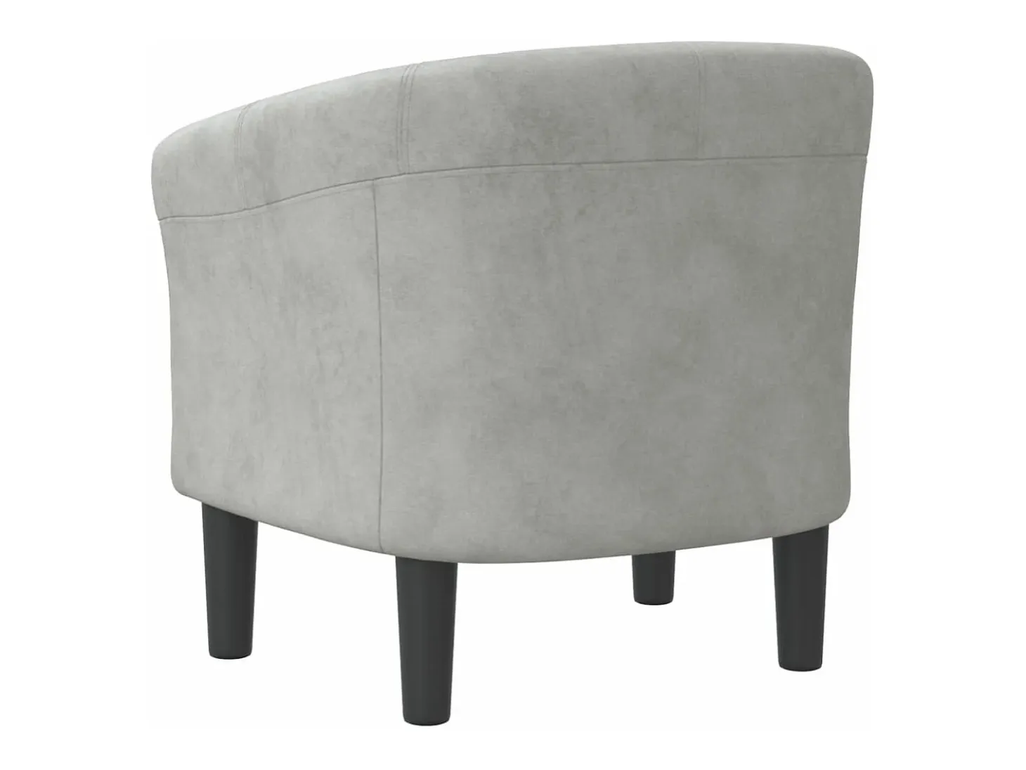 Sillón de terciopelo gris claro