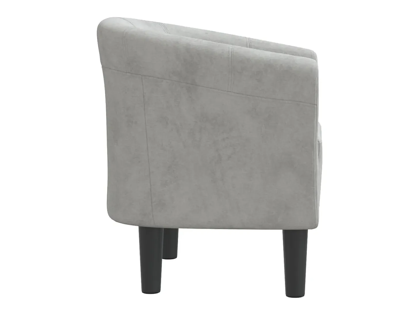 Sillón de terciopelo gris claro