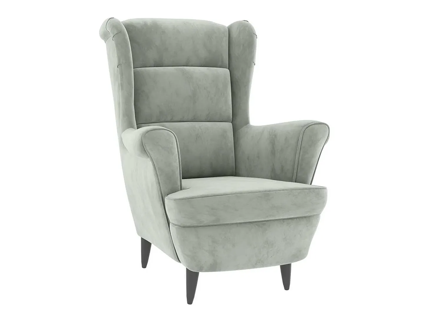 Sillón de terciopelo gris claro