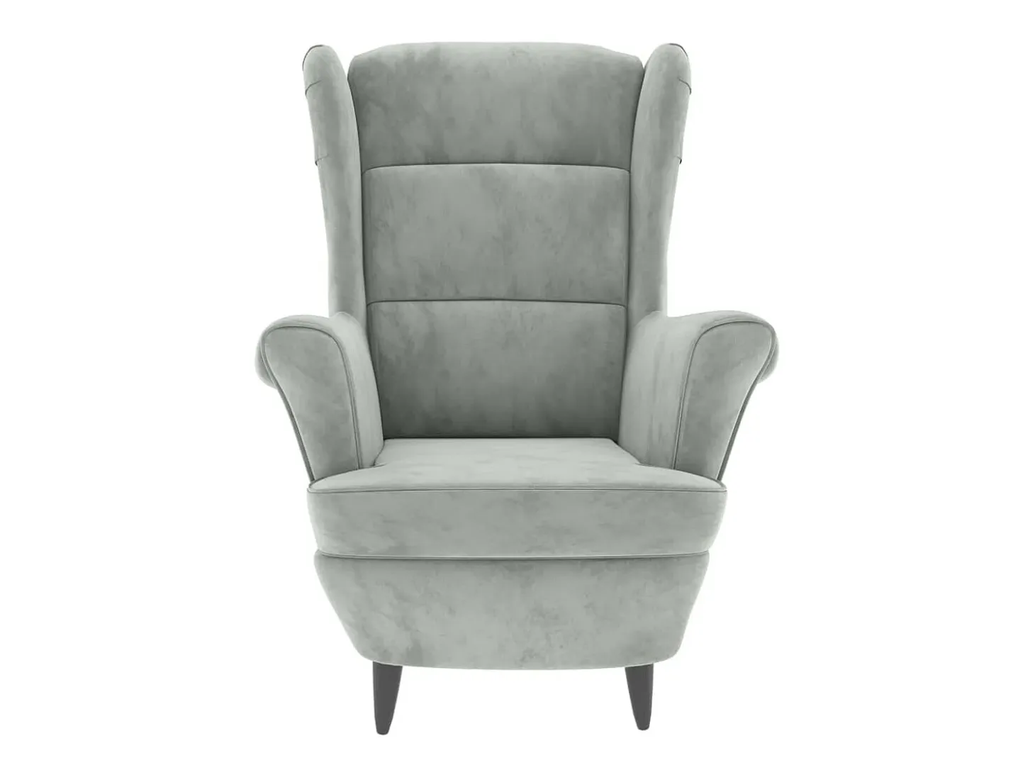 Sillón de terciopelo gris claro