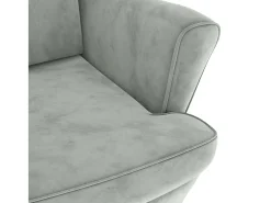 Sillón de terciopelo gris claro