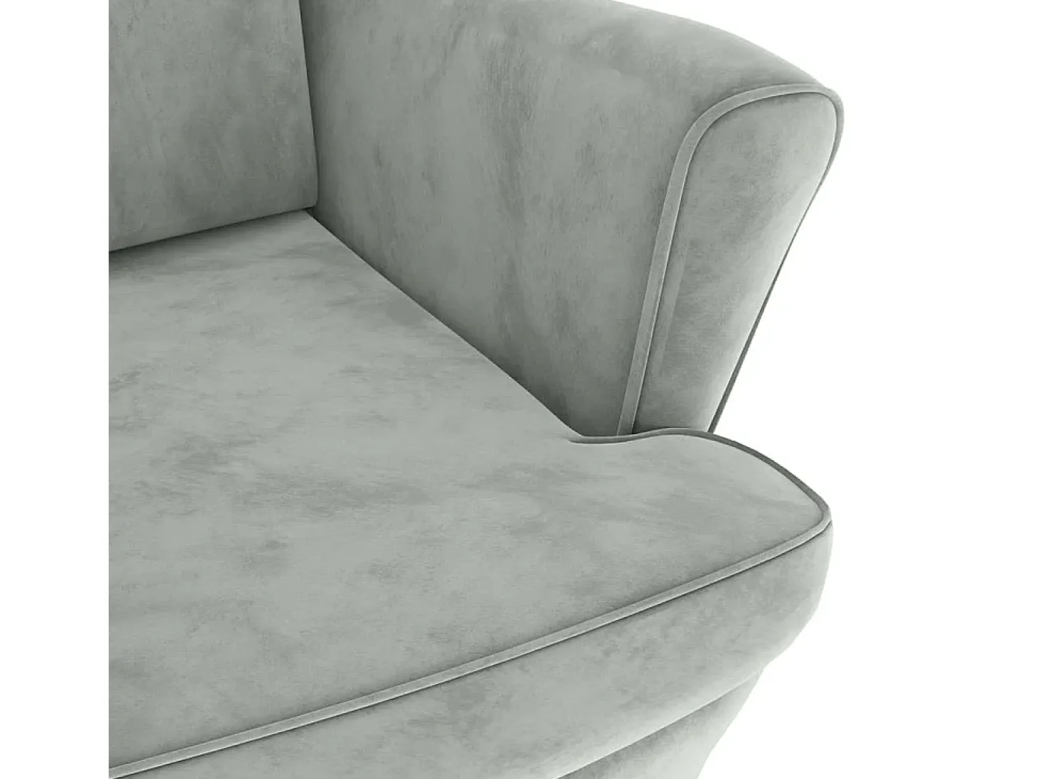Sillón de terciopelo gris claro