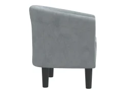 Sillón de terciopelo gris oscuro