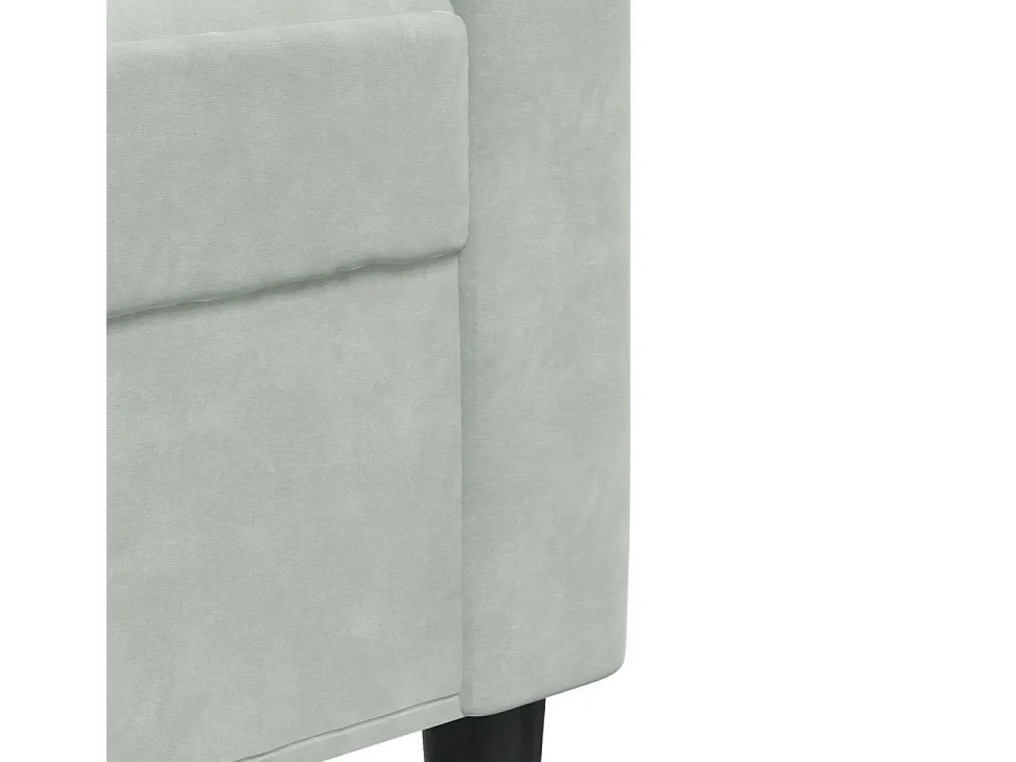 Sillón de terciopelo gris claro 60 cm