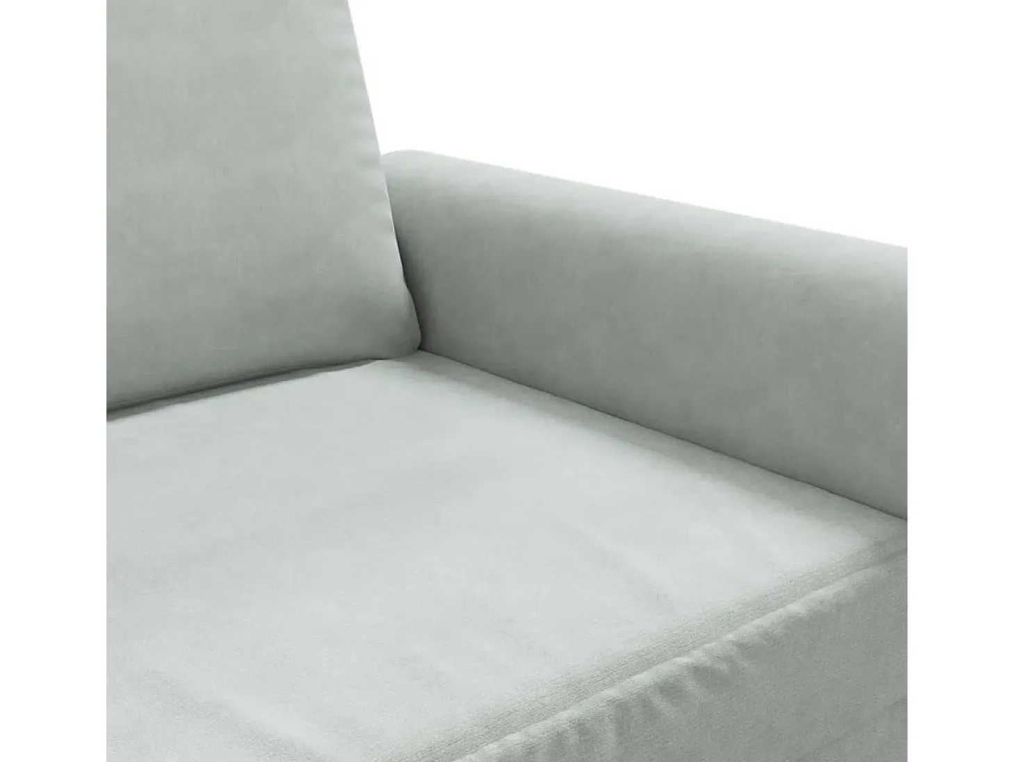Sillón de terciopelo gris claro 60 cm
