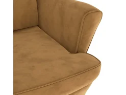 Sillón de terciopelo marrón