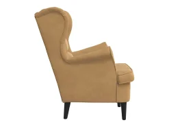 Sillón de terciopelo marrón