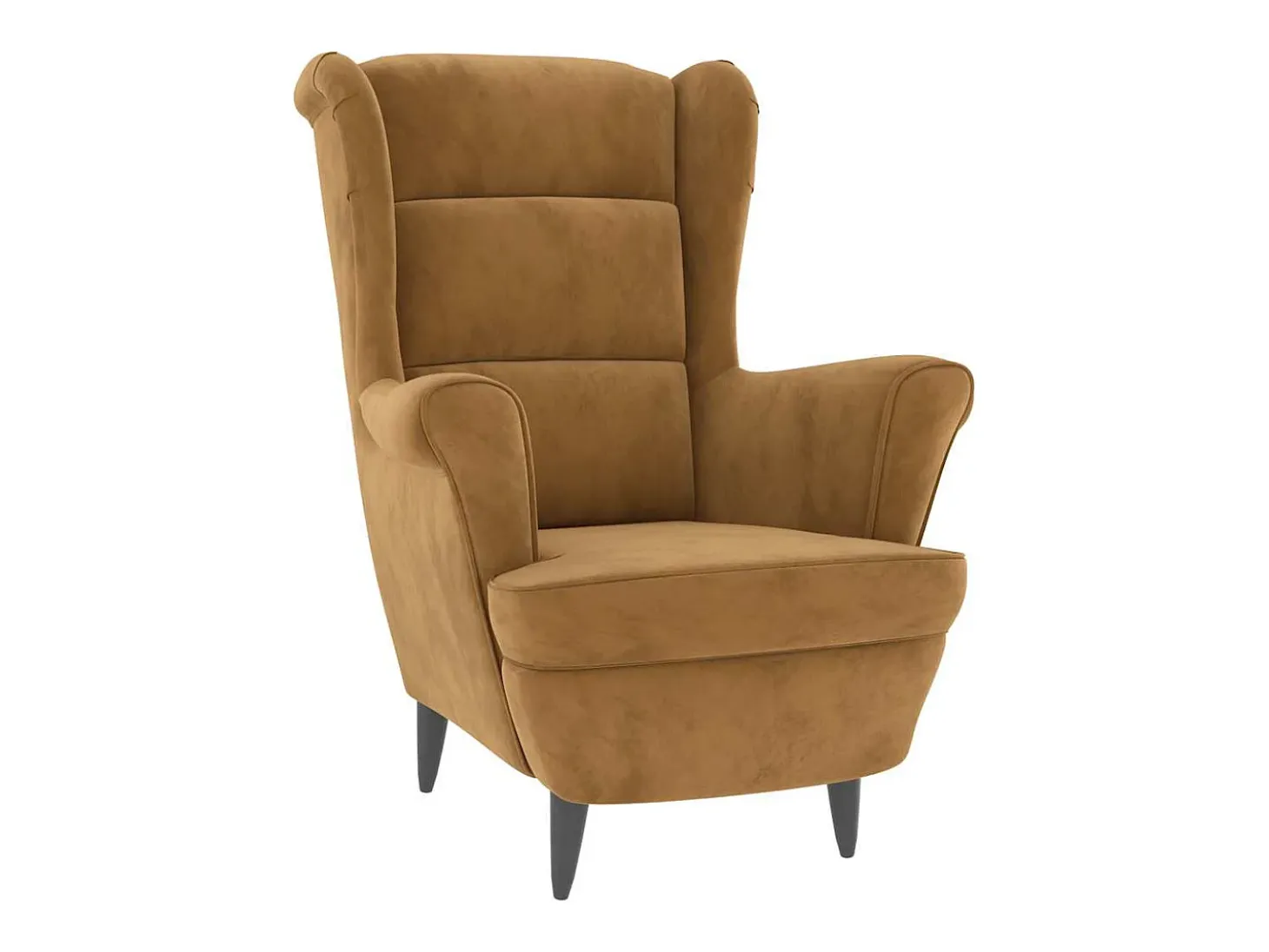 Sillón de terciopelo marrón