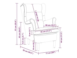 Sillón de terciopelo marrón
