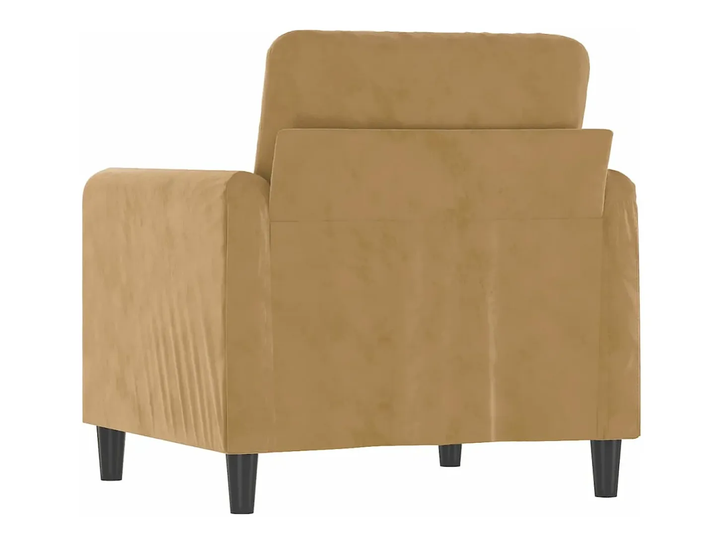 Sillón de terciopelo marrón 60 cm
