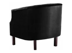 Sillón de terciopelo negro